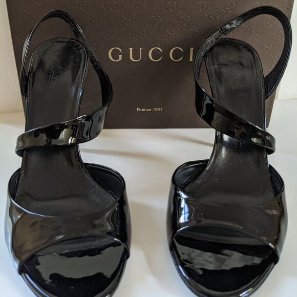 Gucci Vernice Crystal Sandal - Picture 4 of 12